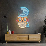 Skull Beach LED Neon Sign Light Pop Art