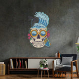 Skull Beach LED Neon Sign Light Pop Art