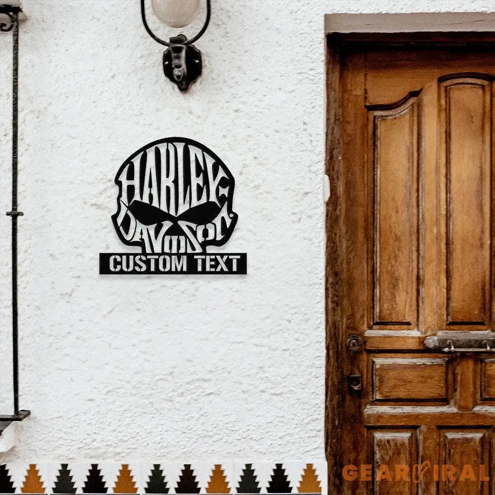 Skull Harley Davidson Metal Wall Art Housewarming Gif Harley Davidson Metal Sign Harley Davidson Decor Harley Davidson