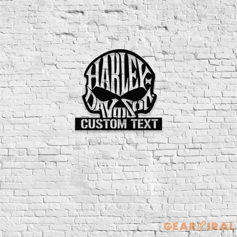 Skull Harley Davidson Metal Wall Art Housewarming Gif Harley Davidson Metal Sign Harley Davidson Decor Harley Davidson