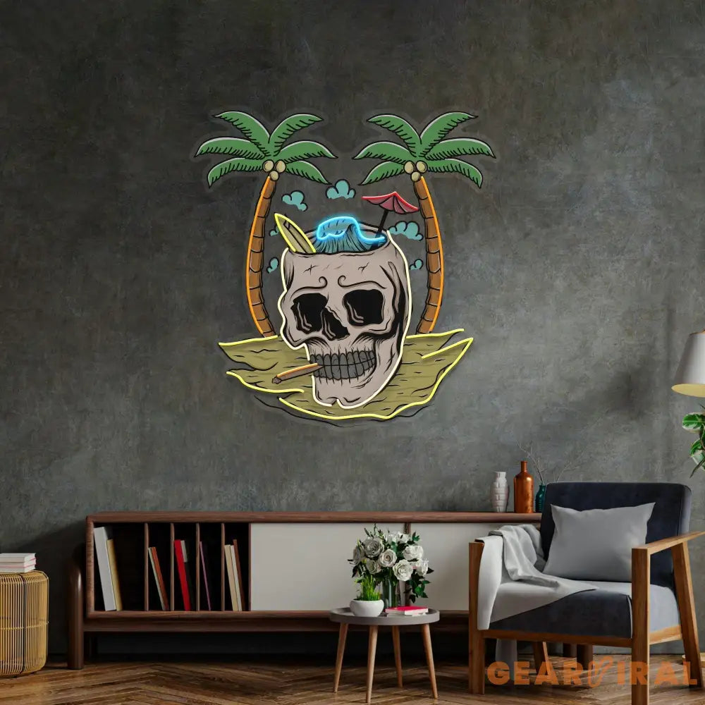 Skull Island LED Neon Sign Light Pop Art