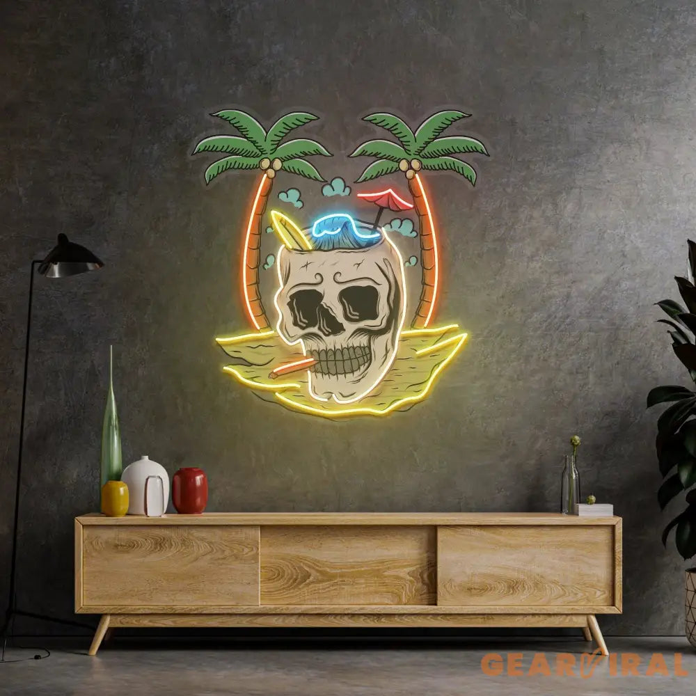 Skull Island LED Neon Sign Light Pop Art