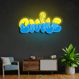 Smile Grafity Neon Sign x Acrylic Artwork