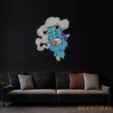 Smoking Zombie Hand Cartoon Artwork Led Neon Sign Light