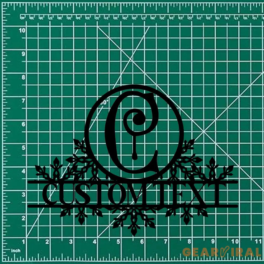 Snail Monograms Family Name Metal Sign with LED Lights Personalized Family Name Metal Sign Family Wall Decor