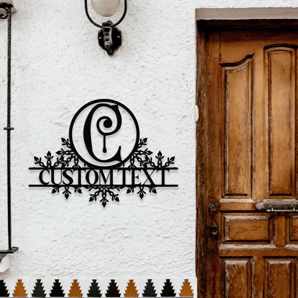 Snail Monograms Family Name Metal Sign with LED Lights Personalized Family Name Metal Sign Family Wall Decor