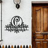 Snail Monograms Family Name Metal Sign with LED Lights Personalized Family Name Metal Sign Family Wall Decor