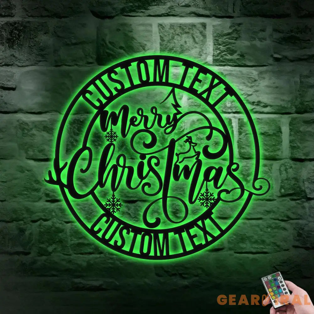 Snow Monograms Family Name Metal Sign with LED Lights Personalized Family Name Metal Sign Family Wall Decor