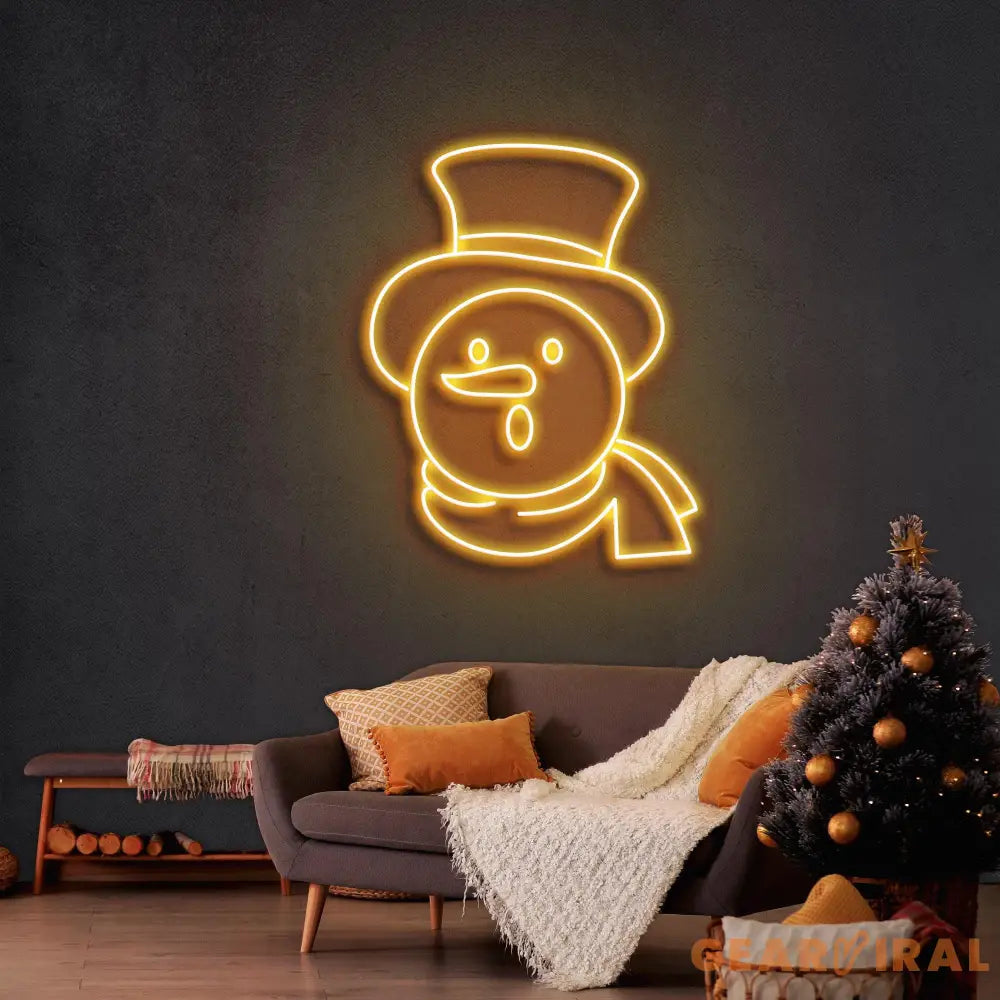 Snowman Christmas Neon Sign