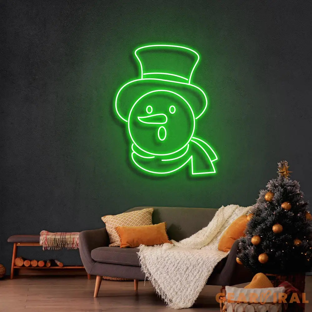 Snowman Christmas Neon Sign