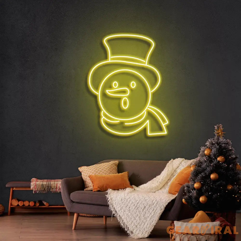 Snowman Christmas Neon Sign