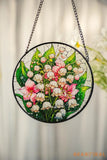 Stained Glass The Valley Lily Flower Suncatcher Window Hanging Flower Lovers Gift Lily of the Valley Suncatcher