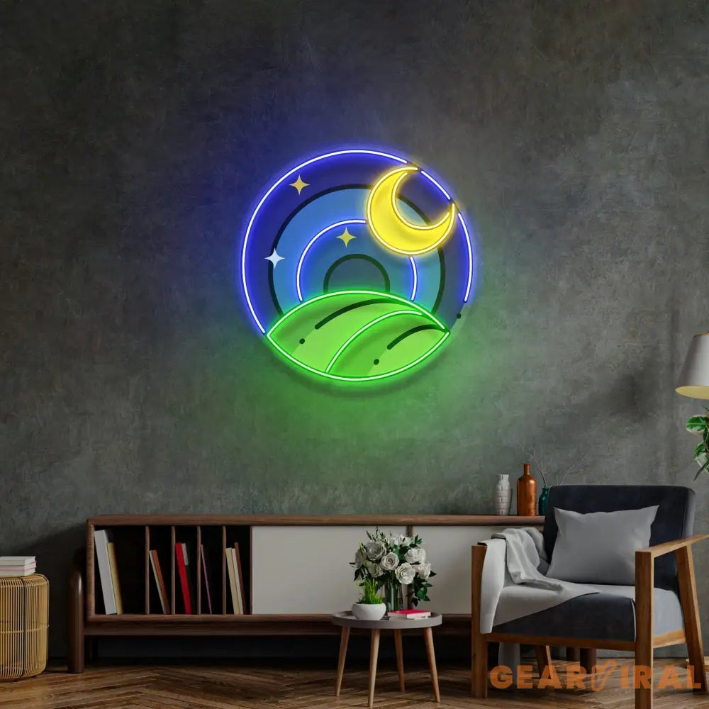 Starry Night LED Neon Sign Light Pop Art