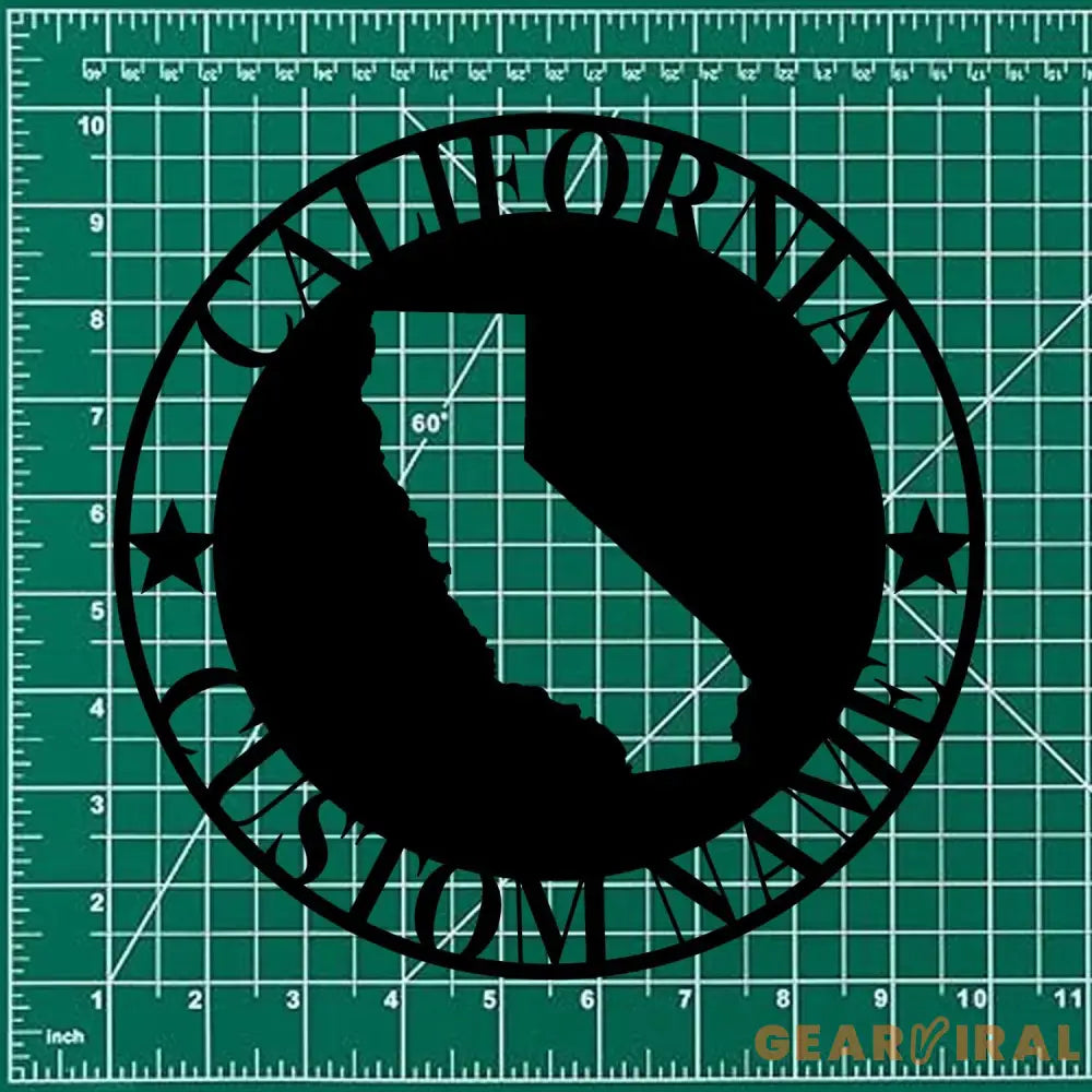 State Monograms Metal Sign with LED Lights Personalized Family Name Metal Sign Family Wall Decor Personalized Wall Art