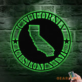 State Monograms Metal Sign with LED Lights Personalized Family Name Metal Sign Family Wall Decor Personalized Wall Art