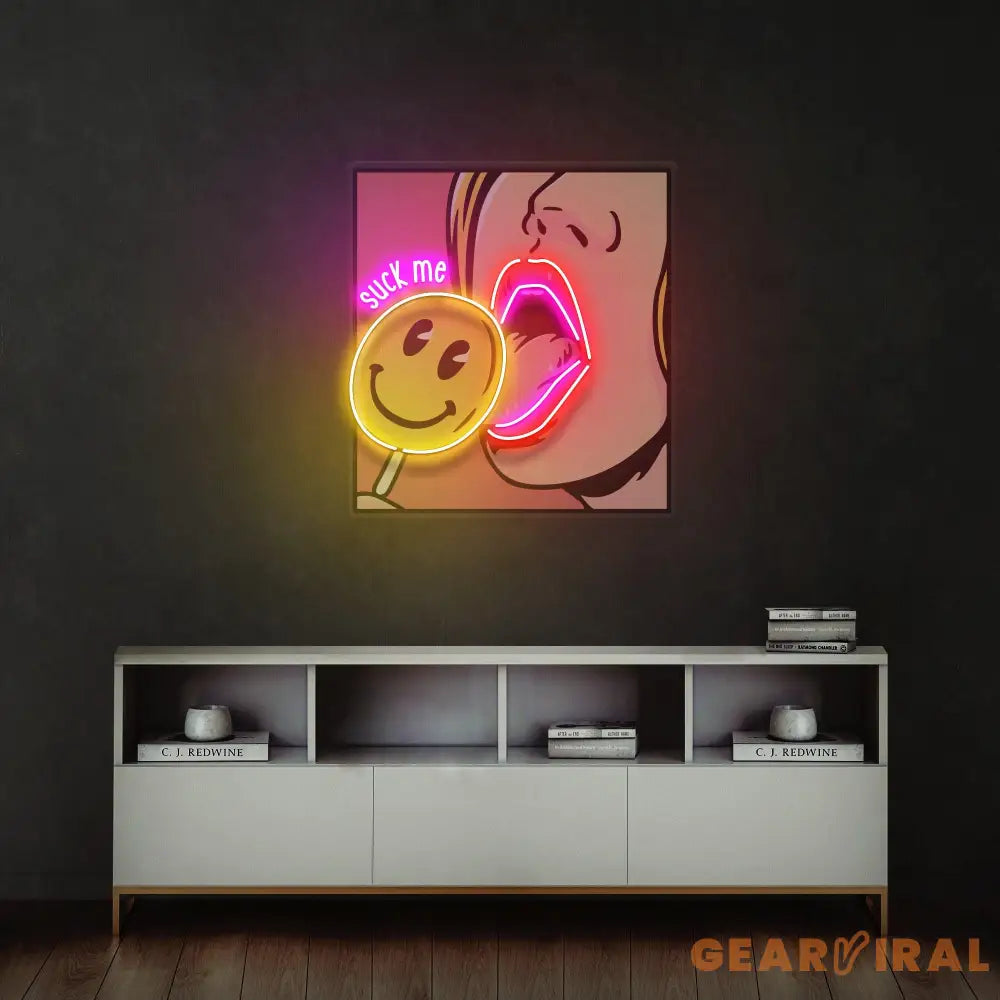 Suck Me Led Neon Acrylic Artwork
