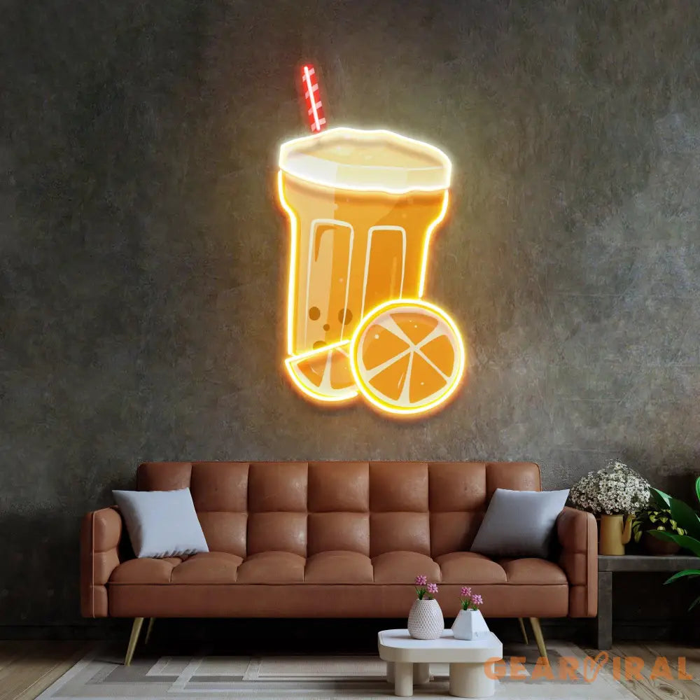 Summer Refreshments Neon Acrylic Artwork