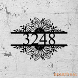 Sunflower Address Sign Outdoor Patio Metal Sign Address Marker - Gearviral