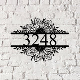 Sunflower Address Sign, Outdoor Patio Metal Sign, Address Marker - Gearviral