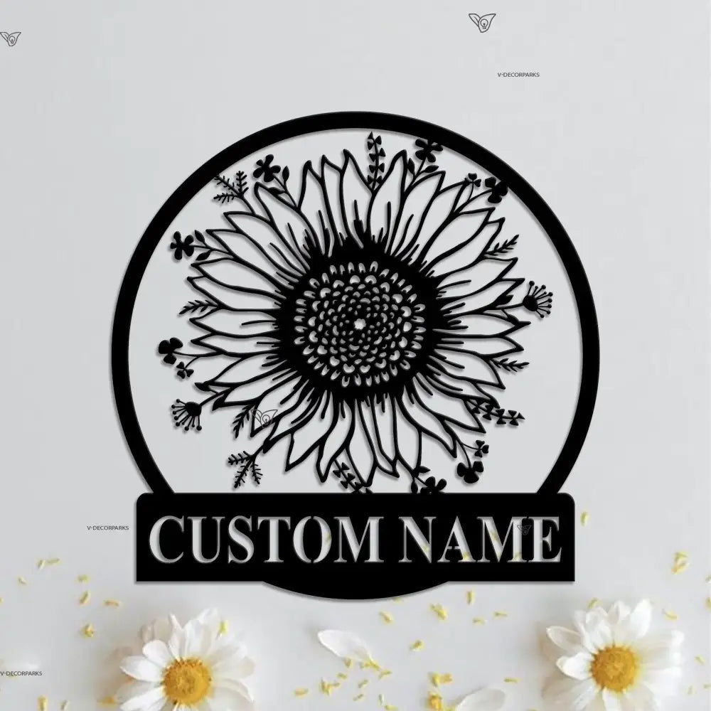 Sunflower Decor Metal Sign Personalized - Sunflower Sign - Sunflower Decor - Sunflower | GearViral