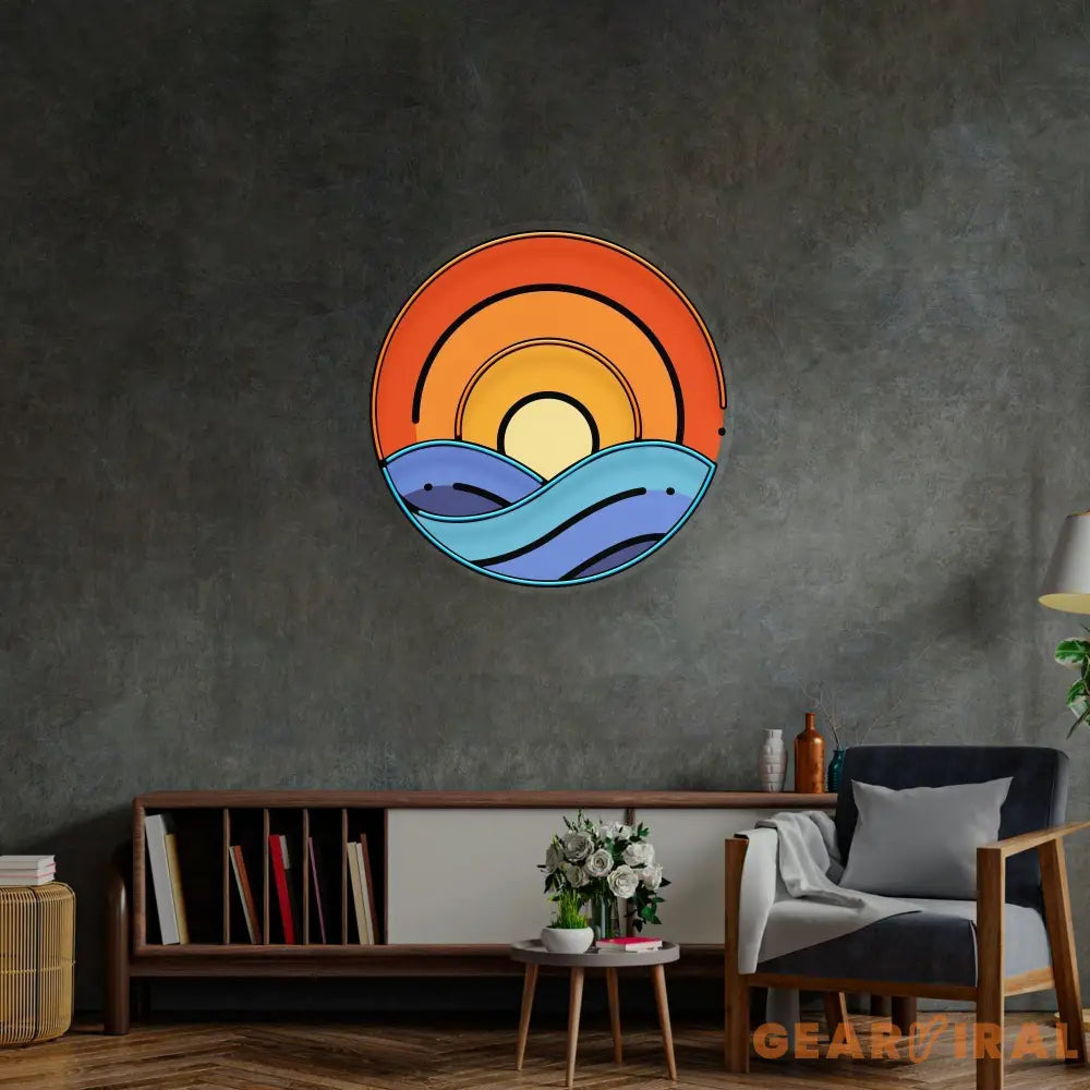 Sunset On Ocean LED Neon Sign Light Pop Art