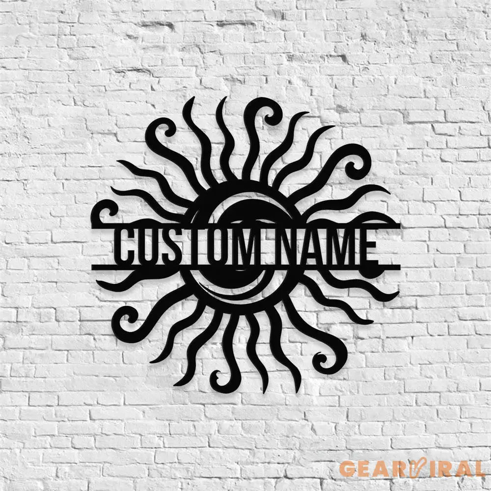 SunShine Metal Sign Personalized Family Name Led Metal Sign Outdoor Door Decor SunShine Wall Art Housewarming Gifts
