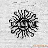 SunShine Metal Sign Personalized Family Name Led Metal Sign Outdoor Door Decor SunShine Wall Art Housewarming Gifts