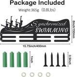 Synchronized Swimming Medal Holder Swimming Iron Medals Display Iron Medal Hook Accommodate for 60+ Medals Black Iron Wall Mounted Hooks for Competition Medal Holder Display Wall Hanging | GearViral