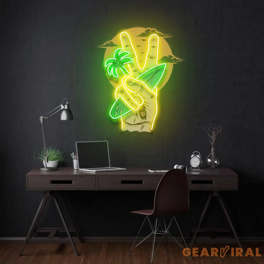 The Beach Led Neon Acrylic Artwork