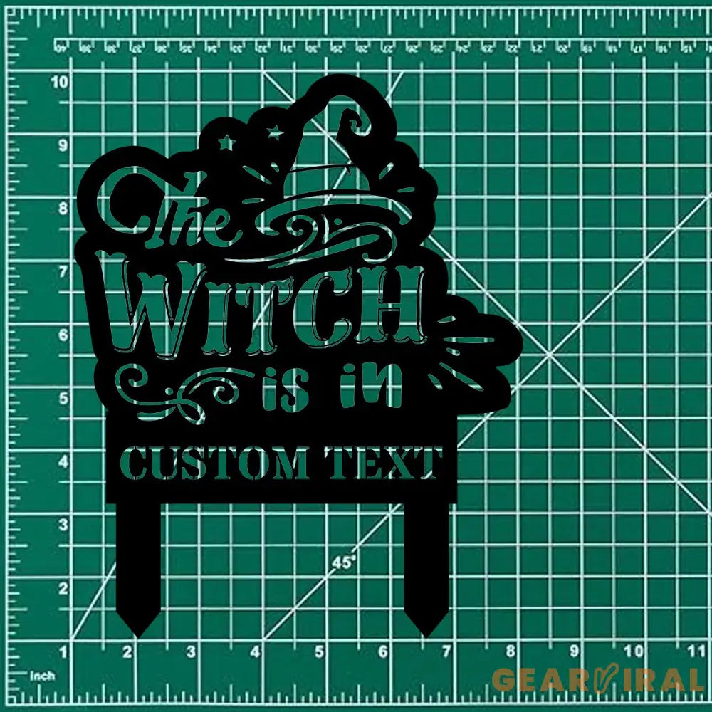 The Witch Is In Garden Metal Stake Personalized Family Name Yard Sign Outdoor Door Garden Decor Garden Art Gift for Fox