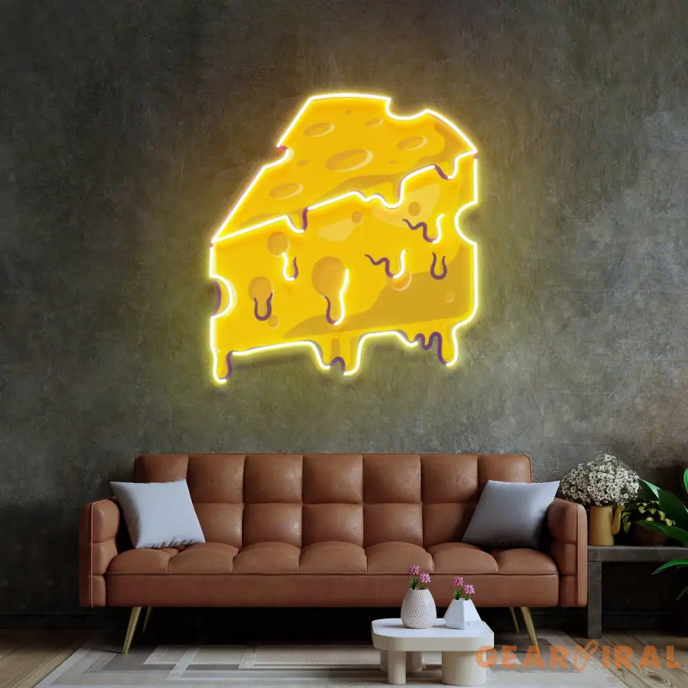 Thick Cheese Slice Led Neon Acrylic Artwork