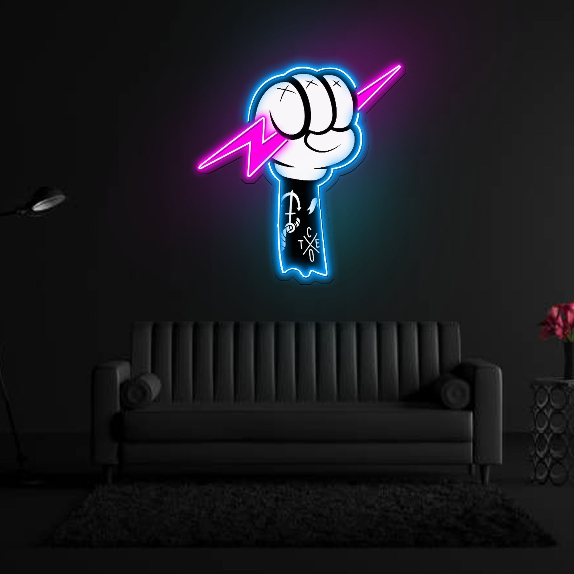 Thunder Fight Neon Sign x Acrylic Artwork