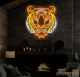 Tiger Head Neon Sign - LED Tiger Light for Animal Wall Decor Man Cave & Home Decor Wildlife Gift Custom Tiger Neon Art