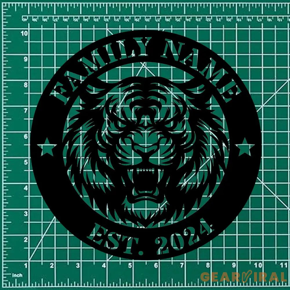 Tiger Metal Sign Personalized Family Name Led Sign Outdoor Door Decor Wall Art Custom Horse Farm Name Sign Housewarming