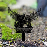 Tractor Memorial Plaque Stake - Personalized Memorial Garve Maker - Grave Marker Human - Tractor Memorial Cross For Grave | GearViral