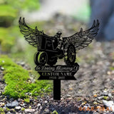 Tractor Memorial Plaque Stake - Personalized Memorial Garve Maker - Grave Marker Human - Tractor Memorial Cross For
