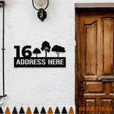 Tree Address Number Metal Sign Personalized Family Name Led Sign Outdoor Door Decor Address Wall Art Perfect Gift for