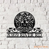 Tree of Life Wall Art Custom Family Tree Address Sign Front Porch Address Sign Custom Address Sign - Gearviral