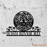 Tree of Life Wall Art Custom Family Tree Address Sign Front Porch Address Sign Custom Address Sign - Gearviral