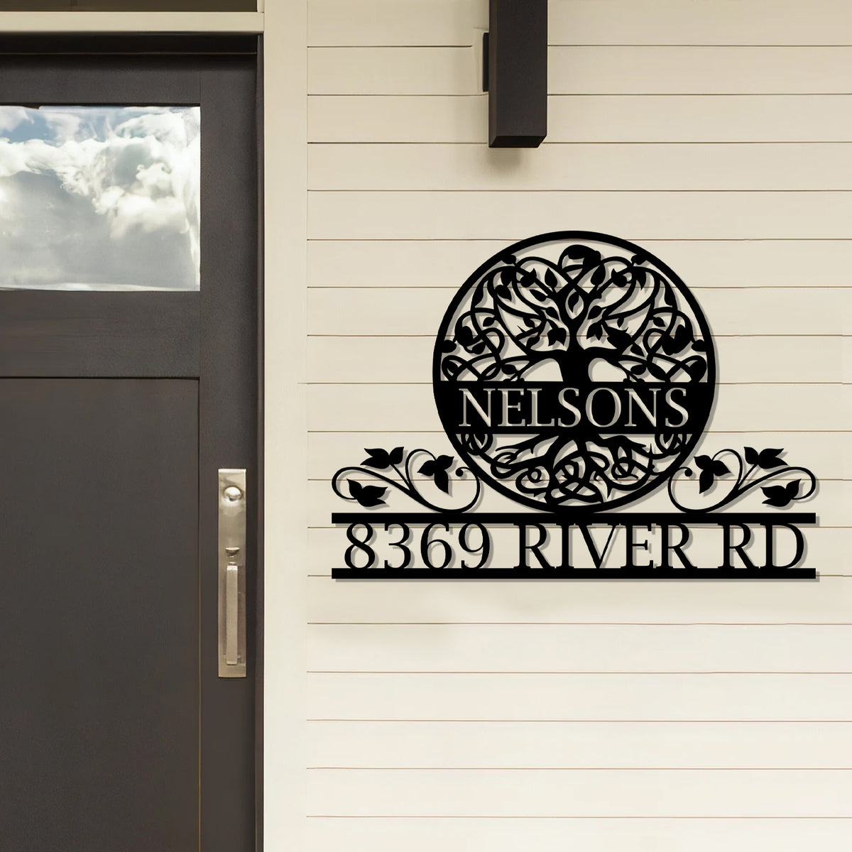 Tree of Life Wall Art Custom Family Tree Address Sign, Front Porch Address Sign, Custom Address Sign - Gearviral