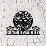 Tree of Life Wall Art Custom Family Tree Address Sign, Front Porch Address Sign, Custom Address Sign - Gearviral