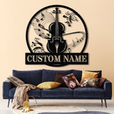 Custom Cello Instrument Metal Wall Art with LED Light, Personalized Player Name Sign, Music Room Decor, Birthday or Christmas Gift
