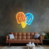 Two Popsicles Led Neon Acrylic Artwork