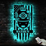 US Deep Sea Diver Helmet Metal Sign Led Light - US Navy Gift - Xmas Birthday Gift for Dad - Diving Gift Beach House Nautical Decor | GearViral