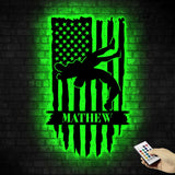 US Wrestling Metal Sign Led Light - Wrestling Coach Gift - Xmas Birthday Gift for Wrestler - Sports Home Decor | GearViral