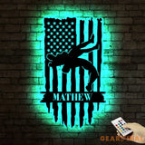 US Wrestling Metal Sign Led Light - Wrestling Coach Gift - Xmas Birthday Gift for Wrestler - Sports Home Decor