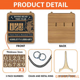 Vantage Book Tracker Sign, Custom Reading Goal Counter, Personalized Library Decor, Book Lover Gift, Reading Progress Display