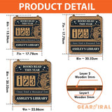 Vantage Book Tracker Sign, Custom Reading Goal Counter, Personalized Library Decor, Book Lover Gift, Reading Progress Display