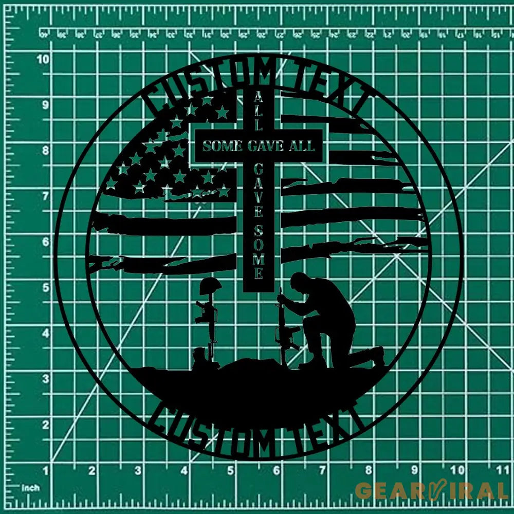 Veteran Metal Sign Custom Military Soldier Metal Memorial Stakes Personalized Veterans Military Grave Name Sign