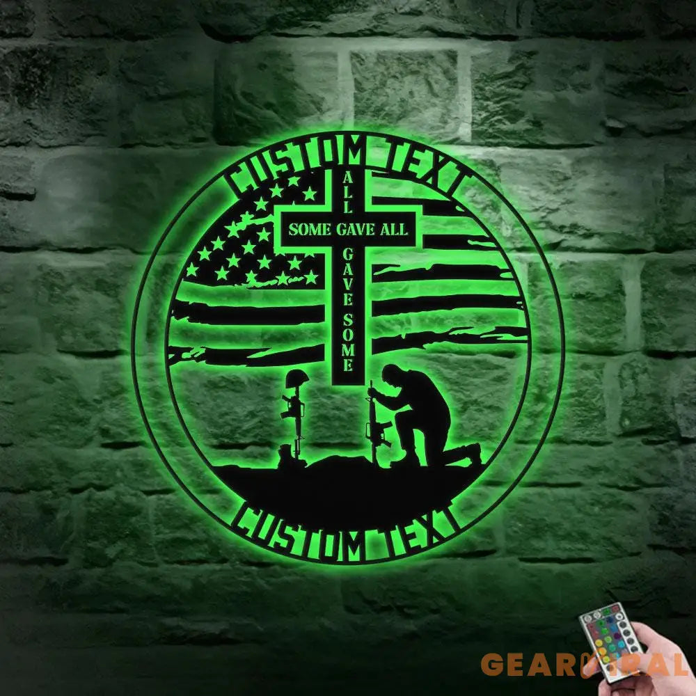 Veteran Metal Sign Custom Military Soldier Metal Memorial Stakes Personalized Veterans Military Grave Name Sign